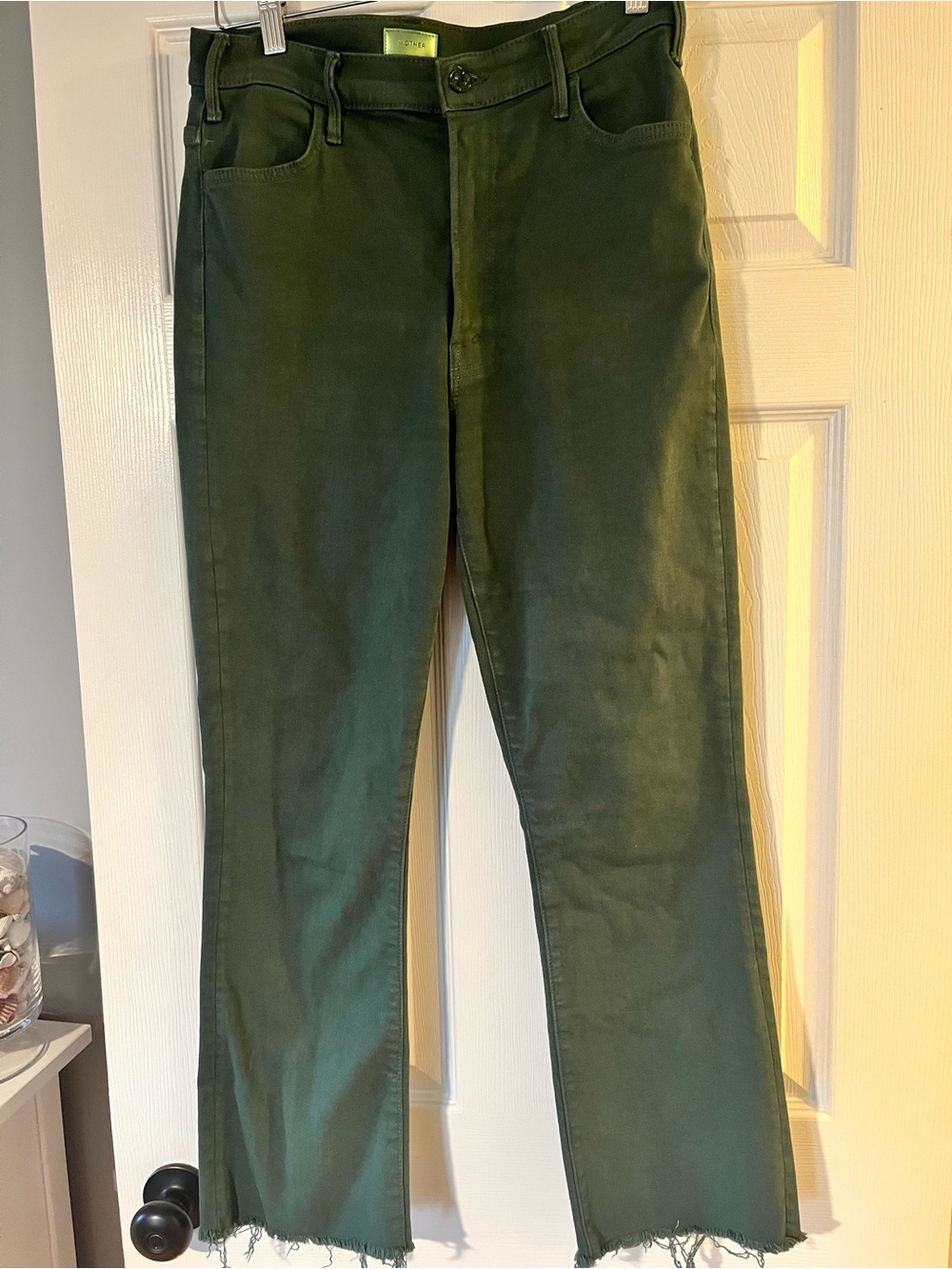 MOTHER Women’s Hustler Ankle Fray in Second Chance Sz 31